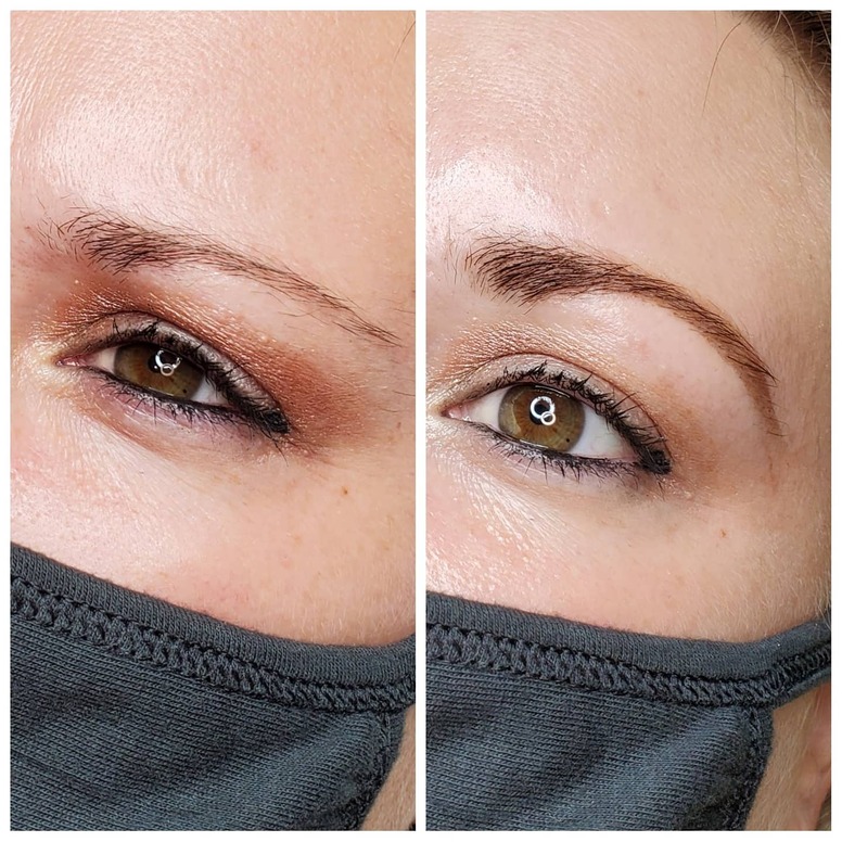 Brow lift and tint photo for Beauty by Bethany, Bethany Tiesman, bridal, lash and brow artist in Louisville KY